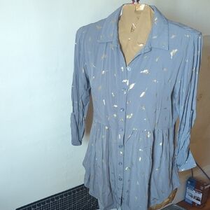 Solitaire Gray Apparel with Gold Accents